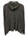 Eileen Fisher Size L Gray & Black Cotton Chunky Knit Folded Collar Cardigan Gray & Black / L