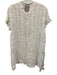 Johnny Was Size L White Cupra Rayon Short Sleeve Embroidered Design Mini Dress White / L