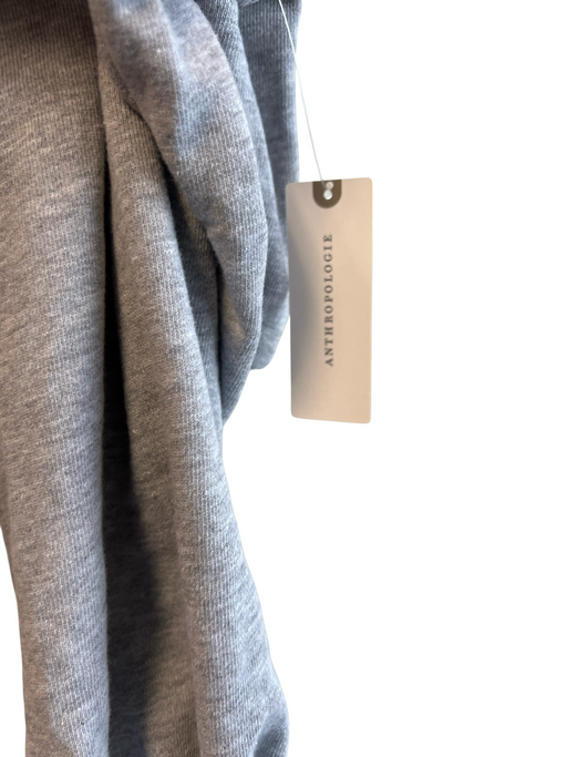 Maeve Size S Grey Cotton Crew Neck Long Sleeve Cropped Nautical Top Grey / S