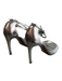Schutz Shoe Size 8.5 Silver Leather open toe Ankle Strap High Heel Shoes Silver / 8.5