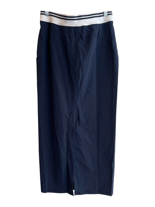 The Upside Size S Navy Polyamide Front Zip Below Knee Elastic Waist Skirt Navy / S