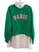 En Elly Size S Green Polyester Blend layered Collar Long Sleeve Graphic Dress Green / S