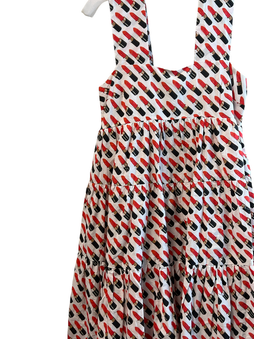Anthropologie Size S White multi Cotton Lipstick Square Neck Sleeveless Dress White multi / S