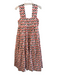 Anthropologie Size S White multi Cotton Lipstick Square Neck Sleeveless Dress White multi / S