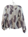 Natura Bissé Size S White Cotton Paisley Round Neck Long Sleeve Top White / S
