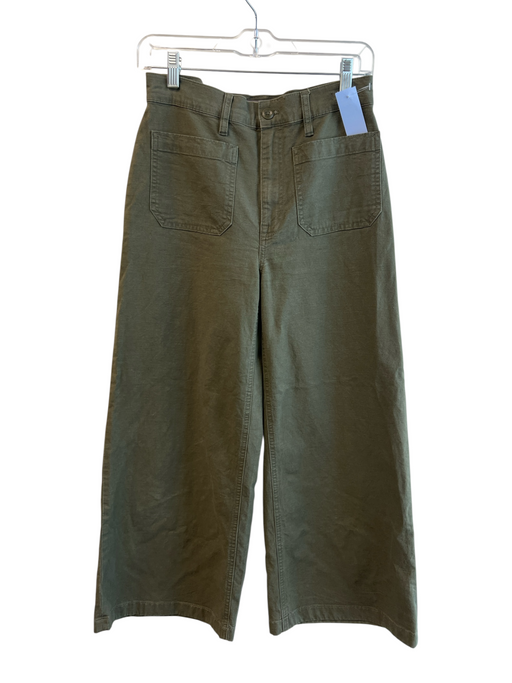 Point Sur Size 27T Army Green Cotton Blend High Rise Zip Fly 4 Pocket Pants Army Green / 27T