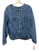 THML Size S Medium Wash Cotton Denim Tiered Zip Up Elastic Waist Jacket Medium Wash / S