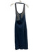Lioness Size S Dark Wash Cotton Denim Button Down Halter Maxi Dress Dark Wash / S