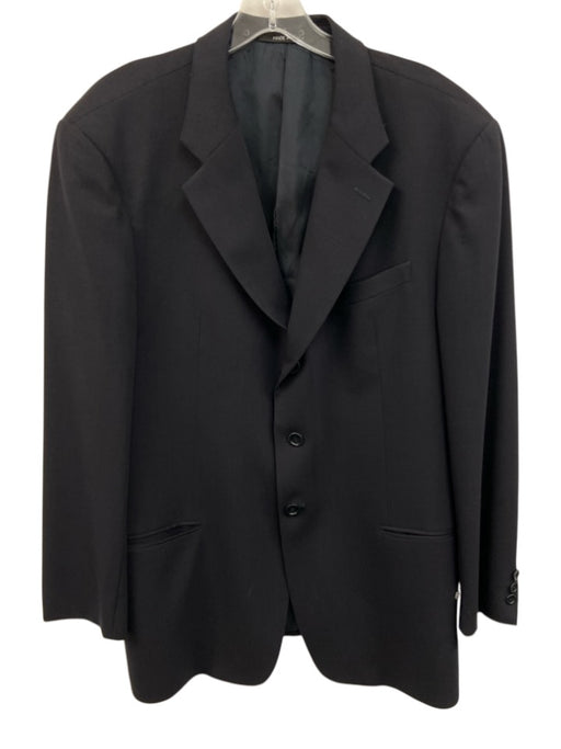 Armani Navy Blue Wool Solid 3 button Men's Blazer Navy Blue / 44r