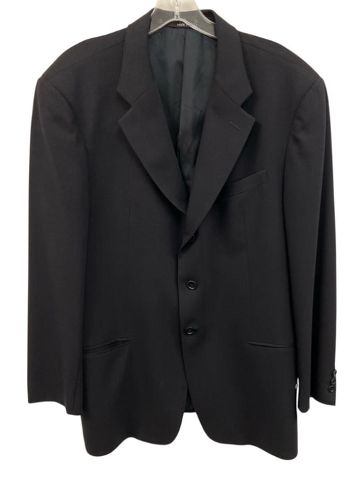 Armani Navy Blue Wool Solid 3 button Men's Blazer Navy Blue / 44r