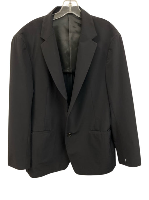 Theory Black Synthetic Solid 2 Button Men's Blazer Black / 44
