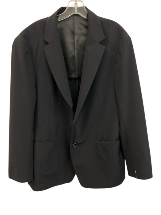 Theory Black Synthetic Solid 2 Button Men's Blazer Black / 44