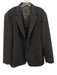 Theory Black Synthetic Solid 2 Button Men's Blazer Black / 44