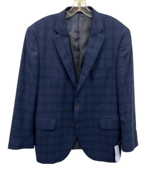 Peter Millar Blue Wool Plaid 2 Button Men's Blazer Blue / 44r
