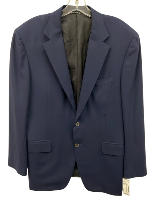 Canali Blue Wool Solid Men's Blazer Blue / 52