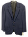 Canali Blue Wool Solid Men's Blazer Blue / 52