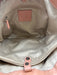 Coach Peach Pink Leather Perforated Logo Magnetic Snap Closure Two Strap Bag Peach Pink