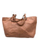 Coach Peach Pink Leather Perforated Logo Magnetic Snap Closure Two Strap Bag Peach Pink