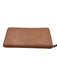 Coach Peach Pink Leather Perforated Logo Zip Around Continental Wallets Peach Pink