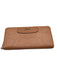 Coach Peach Pink Leather Perforated Logo Zip Around Continental Wallets Peach Pink