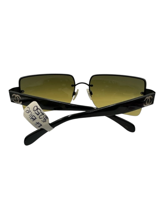 Chanel Black Acetate Case Inc. Sunglasses Black