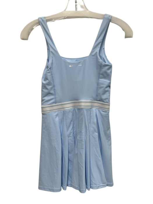 The Upside Size XS Light blue & white Nylon Blend Pleated Stripe Tennis Dress Light blue & white / XS