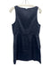 Babaton Size 6 Navy Blue Linen Blend High Neck Sleeveless Shift Dress Navy Blue / 6