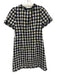 Kate Spade Size 0 BLack, White, Blue Wool Blend Tweed Plaid Round Neck Dress BLack, White, Blue / 0