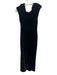 Lovers + Friends Size S Black Polyester Blend Velvet Off Shoulder Draped Dress Black / S