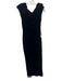 Lovers + Friends Size S Black Polyester Blend Velvet Off Shoulder Draped Dress Black / S
