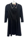 Kate Spade Size S Black Viscose Blend Embellished Collar 3/4 Sleeve Dress Black / S