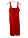 Spanx Size S Orange Viscose Blend Square Neck Sleeveless Midi Dress Orange / S