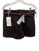 Zara Size S Brown Cotton Blend High Rise Belted Pleated Shorts Brown / S