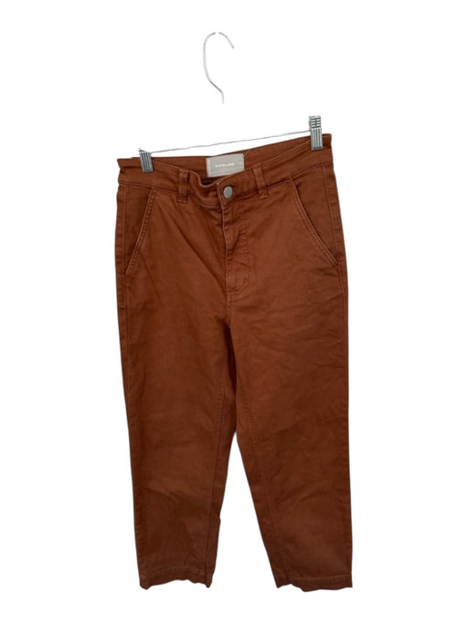 Everlane Size 2 Rust Cotton Blend High Waist Barrel Leg Pants Rust / 2