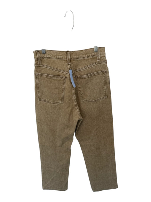 Imogene + Willie Size 27 Tan Cotton Blend High Waist Straight Leg Jeans Tan / 27
