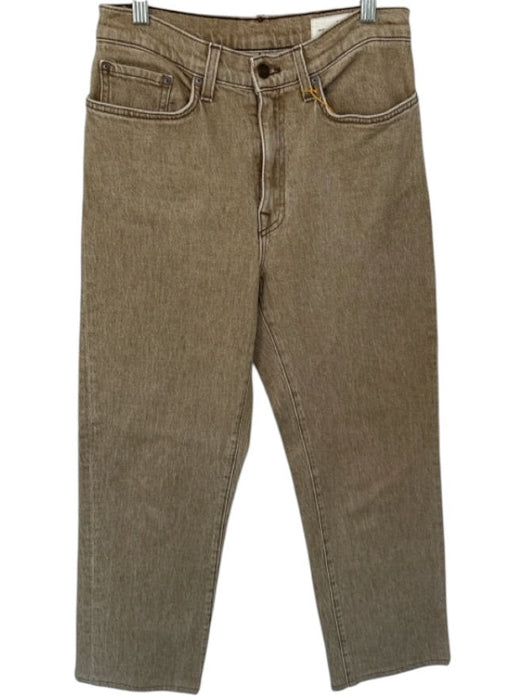 Imogene + Willie Size 27 Tan Cotton Blend High Waist Straight Leg Jeans Tan / 27