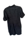 Lauren Ralph Lauren Size 2P Black Linen Short Sleeve Button Down Pockets Dress Black / 2P
