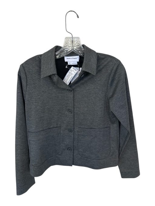 Ministry of Supply Size 00 Gray Polyester Blend Long Sleeve Heathered Jacket Gray / 00