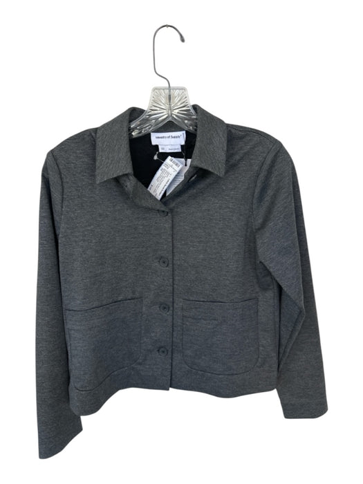 Ministry of Supply Size 00 Gray Polyester Blend Long Sleeve Heathered Jacket Gray / 00