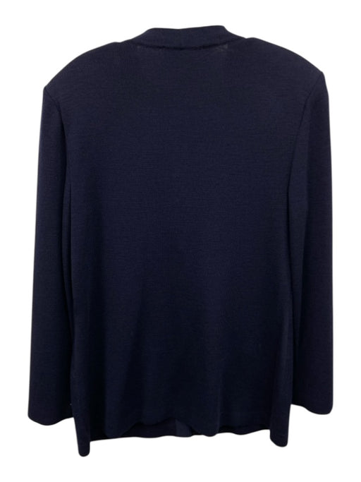 St. John Size 6 Navy Blue No Fabric Tag V Neck Button Down gold accent Cardigan Navy Blue / 6