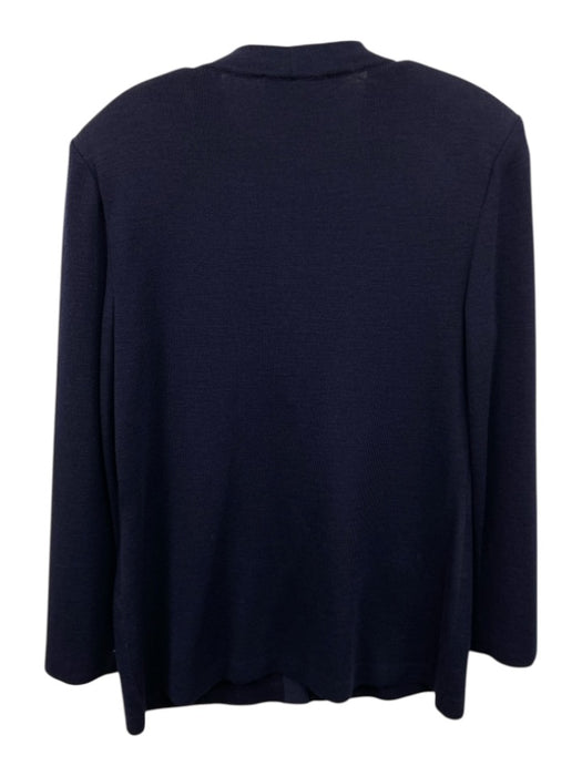 St. John Size 6 Navy Blue No Fabric Tag V Neck Button Down gold accent Cardigan Navy Blue / 6