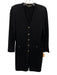 St. John Basics Size 4 Black No Fabric Tag Knit Shoulder Pads Sweater Cardigan Black / 4