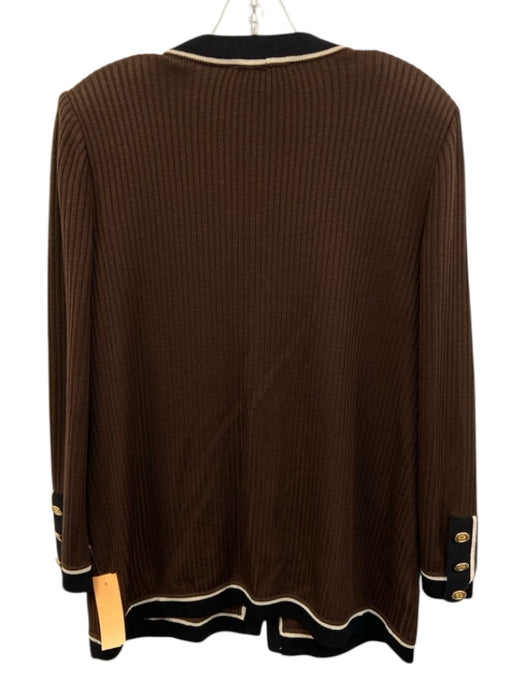 St. John Collection Size 6 Brown, Black & Cream No Fabric Tag Long Cardigan Brown, Black & Cream / 6
