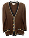 St. John Collection Size 6 Brown, Black & Cream No Fabric Tag Long Cardigan Brown, Black & Cream / 6