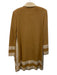 St. John Collection Size 6 Tan Brown & Cream No Fabric Tag Knit Zip Front Jacket Tan Brown & Cream / 6