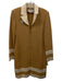 St. John Collection Size 6 Tan Brown & Cream No Fabric Tag Knit Zip Front Jacket Tan Brown & Cream / 6