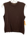 St. John Size P Brown Missing Fabric Tag Knit Sleeveless Mock Neck Top Brown / P