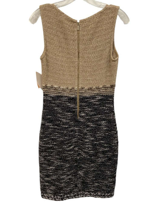 St. John Couture Size 4/6 Beige, Black & White Wool Blend Knit Tweed Dress Set Beige, Black & White / 4/6