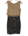 St. John Couture Size 4/6 Beige, Black & White Wool Blend Knit Tweed Dress Set Beige, Black & White / 4/6