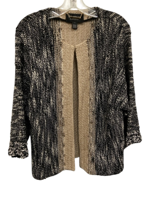 St. John Couture Size 4/6 Beige, Black & White Wool Blend Knit Tweed Dress Set Beige, Black & White / 4/6